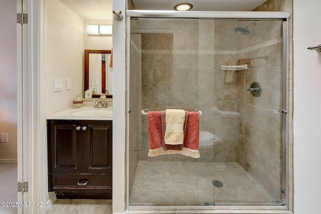 4640 E Via Pimeria Alta, Tucson, AZ 85718 - full bath featuring a stall shower and vanity