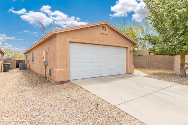 6591 S Avenida Santa Carolina, Tucson, AZ 85756 - garage with fence and cooling unit