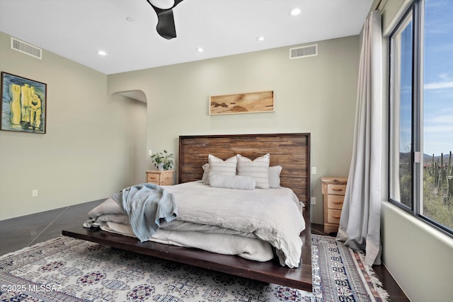 6695 W Banded Gecko Way, Tucson, AZ 85745 - bedroom with arched walkways and recessed lighting