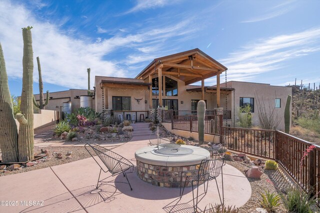 6695 W Banded Gecko Way, Tucson, AZ 85745 - view of patio featuring a mountain view