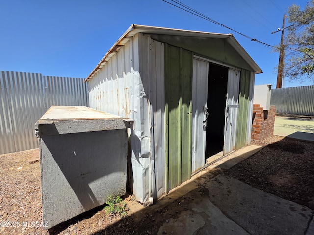 3638 S Bronson Ave, Tucson, AZ 85713 - view of shed featuring a fenced backyard