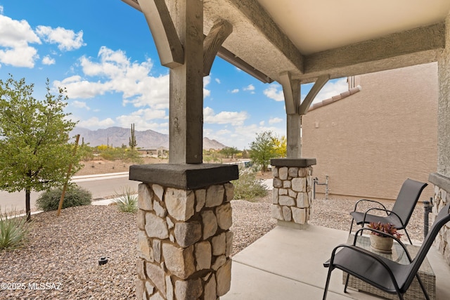11479 N Desert Calico Loop, Tucson, AZ 85742 - view of patio featuring a mountain view