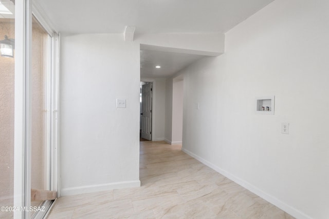 4029 E Fort Lowell Rd, Tucson, AZ 85712 - hall featuring baseboards and recessed lighting