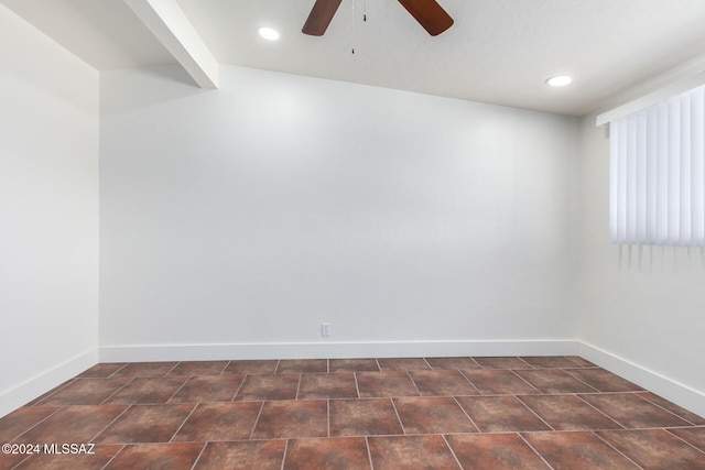 4367 N Radin Ave, Tucson, AZ 85705 - unfurnished room featuring baseboards, ceiling fan, and recessed lighting