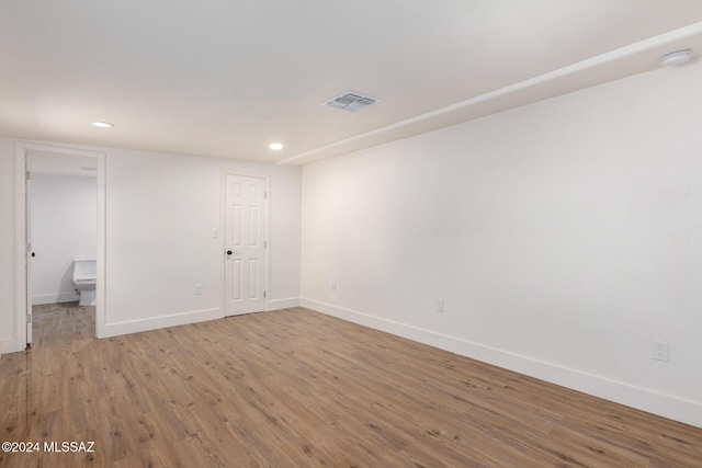 4367 N Radin Ave, Tucson, AZ 85705 - unfurnished room with baseboards, visible vents, light wood-style flooring, and recessed lighting