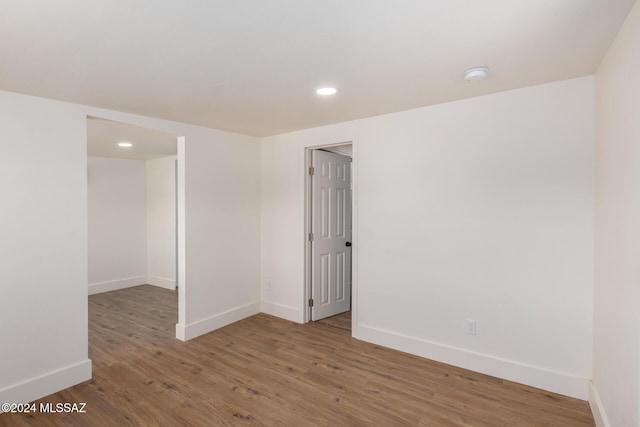 4367 N Radin Ave, Tucson, AZ 85705 - spare room with recessed lighting, baseboards, and wood finished floors