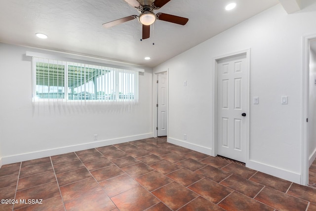 4367 N Radin Ave, Tucson, AZ 85705 - unfurnished room with baseboards, recessed lighting, and ceiling fan