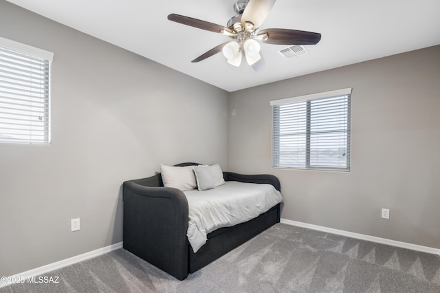 3443 W Tailfeather Dr, Marana, AZ 85658 - bedroom featuring multiple windows, carpet flooring, and baseboards
