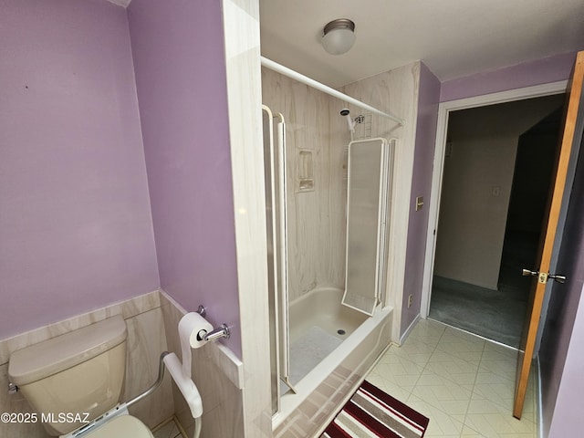 1760 W Airport Rd, Willcox, AZ 85643 - full bathroom with a stall shower, toilet, and tile patterned floors