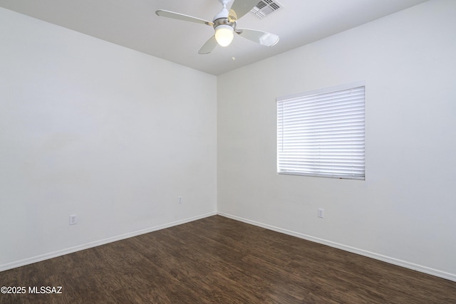 803 W Calle Muro Fuerte Dr, Sahuarita, AZ 85629 - unfurnished room with wood finished floors, baseboards, and a ceiling fan