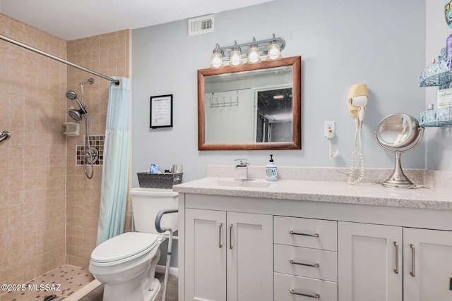 8360 E Mary Dr, Tucson, AZ 85730 - full bathroom featuring tiled shower, toilet, and vanity