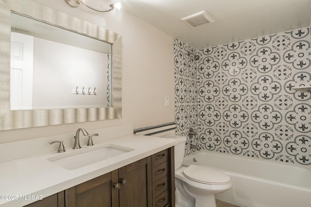 6664 E Mary Dr, Tucson, AZ 85730 - bathroom featuring toilet, vanity, and  shower combination