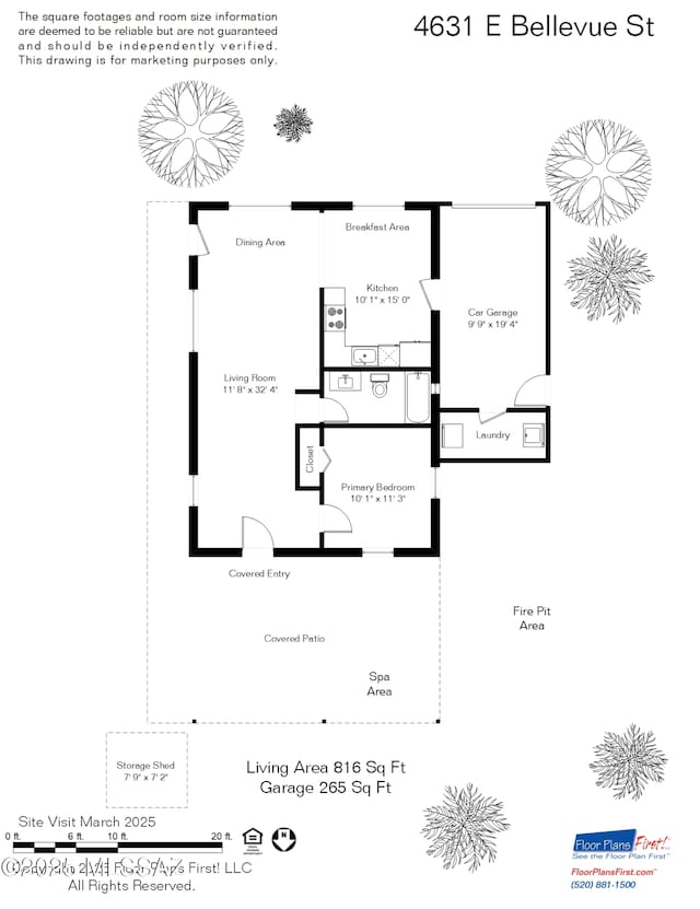 4631 E Bellevue St, Tucson, AZ 85712 - floor plan / room layout