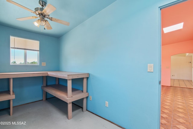 2831 W Puccini Pl, Tucson, AZ 85741 - unfurnished office with arched walkways and ceiling fan