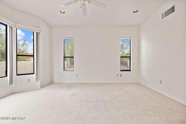 11126 N Guava Dr, Oro Valley, AZ 85737 - carpeted empty room with a ceiling fan, recessed lighting, and baseboards