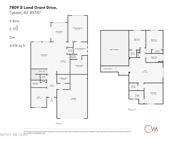 7809 S Land Grant Dr, Tucson, AZ 85747 - room layout