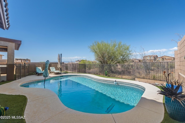 17303 S Nicholas Falls Dr, Vail, AZ 85641 - view of swimming pool featuring a fenced backyard and a patio