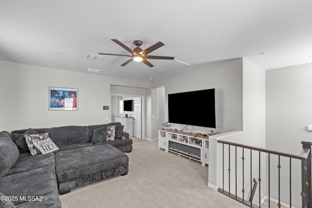 17303 S Nicholas Falls Dr, Vail, AZ 85641 - living room featuring a ceiling fan and carpet
