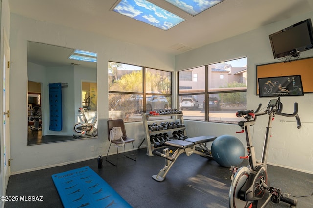 view of workout area