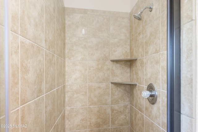 bathroom view of a stall shower