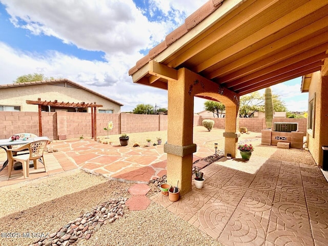 13704 E Via Valle De Lobo, Vail, AZ 85641 - view of patio featuring a fenced backyard