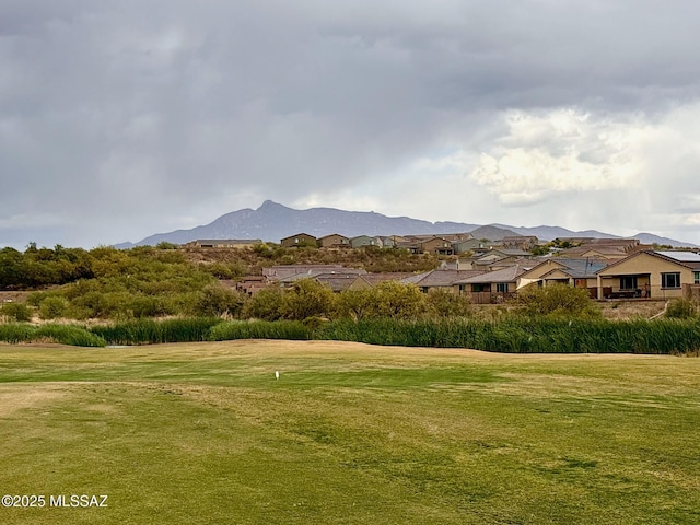 13704 E Via Valle De Lobo, Vail, AZ 85641 - view of community with a residential view, a mountain view, and a lawn