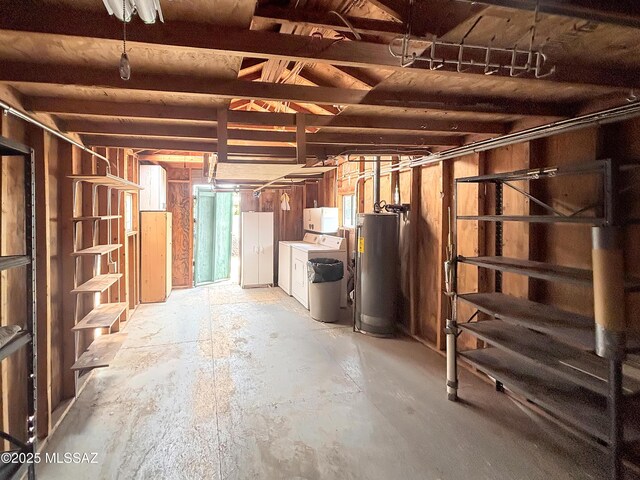 919 W 3rd Ave, San Manuel, AZ 85631 - basement with independent washer and dryer and gas water heater