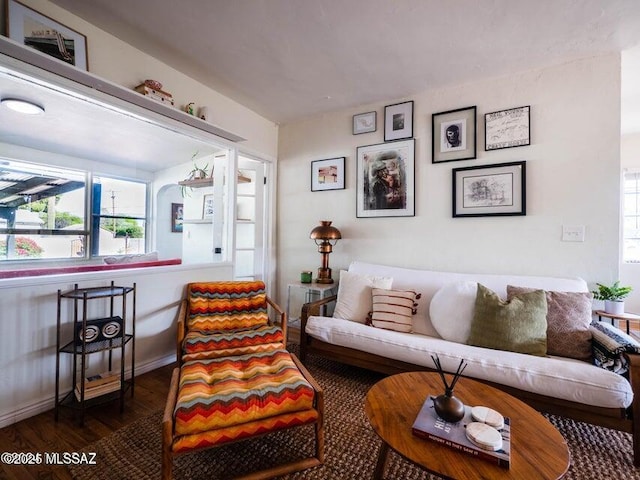 1700 N Winstel Blvd, Tucson, AZ 85716 - living room featuring dark wood-style flooring and baseboards