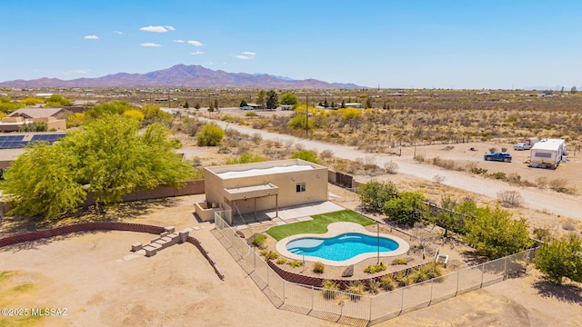 13940 E Hay Bale Trl, Vail, AZ 85641 - aerial view of a pool and mountains