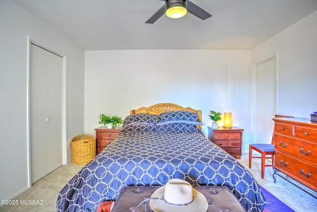 957 N Camino Las Solanas, Tucson, AZ 85710 - bedroom with carpet floors and a ceiling fan
