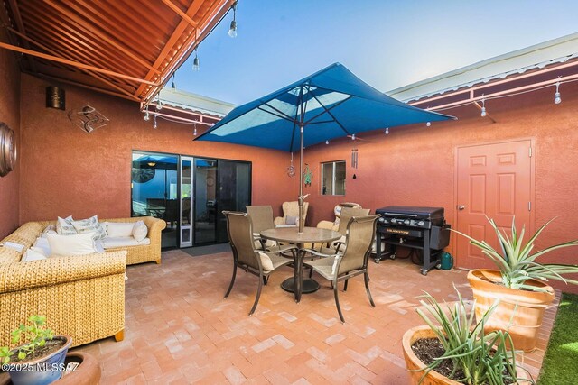 5800 N Placita Esplendora, Tucson, AZ 85718 - view of patio with grilling area, outdoor dining space, and an outdoor living space