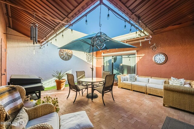 5800 N Placita Esplendora, Tucson, AZ 85718 - view of patio / terrace with outdoor dining area, an outdoor living space, and a grill