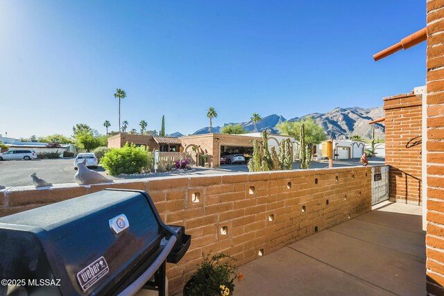 5800 N Placita Esplendora, Tucson, AZ 85718 - view of patio / terrace with grilling area and a mountain view