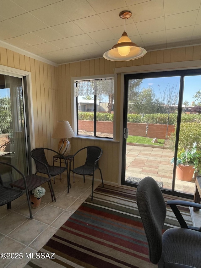 360 W Camino Del Sonador, Green Valley, AZ 85614 - tiled office space featuring wood walls and crown molding