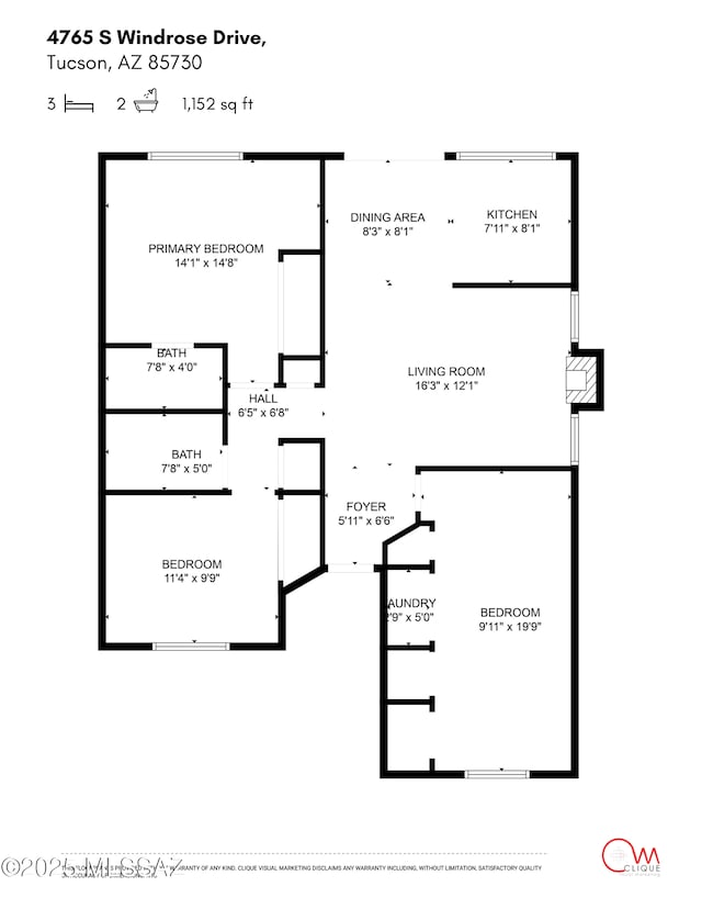 4765 S Windrose Dr, Tucson, AZ 85730 - floor plan / room layout