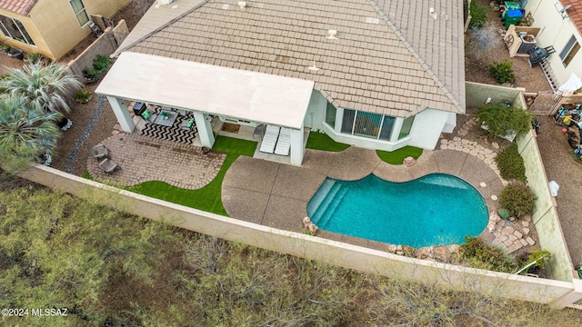 15083 S Placita Rancho Verano, Sahuarita, AZ 85629 - aerial view of property and surrounding area featuring a pool