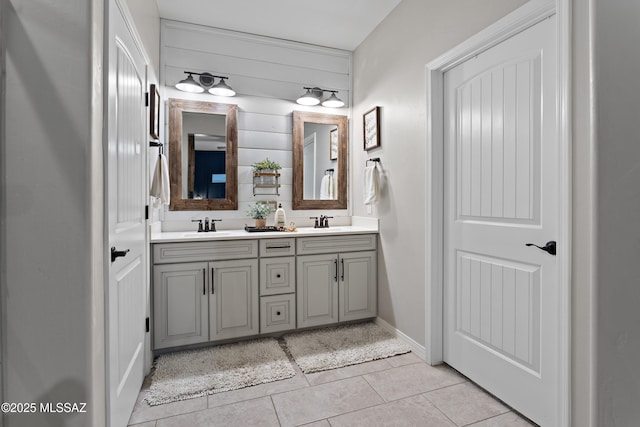 14233 E Hub Dr, Vail, AZ 85641 - bathroom with tile patterned flooring and double vanity