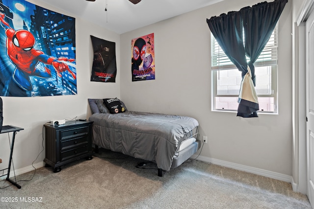 14233 E Hub Dr, Vail, AZ 85641 - bedroom with carpet floors, baseboards, and a ceiling fan