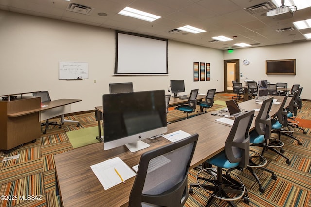 60922 E Arbor Basin Rd, Oracle, AZ 85623 - home office with a drop ceiling and baseboards