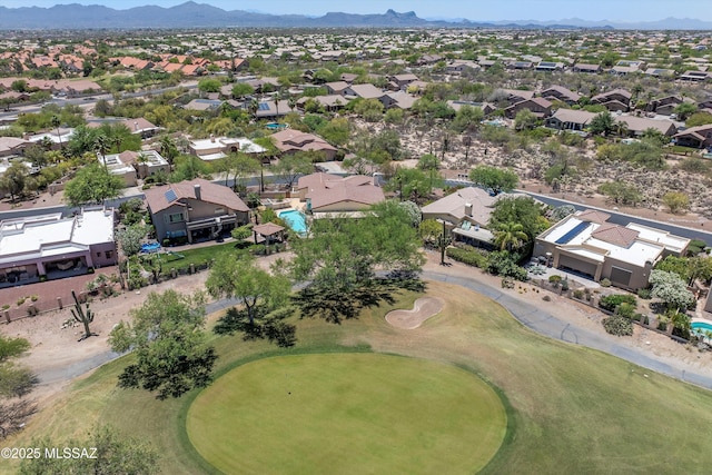 11300 N Scioto Ave, Oro Valley, AZ 85737 - aerial view of residential area with a golf club and a mountain backdrop
