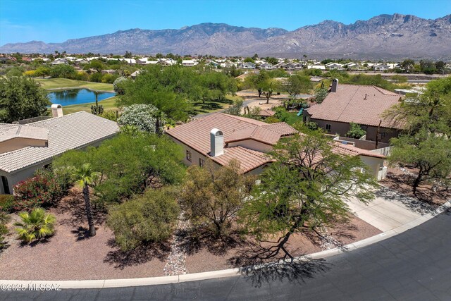11300 N Scioto Ave, Oro Valley, AZ 85737 - aerial perspective of suburban area featuring a water and mountain view