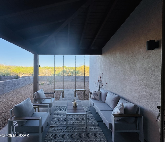 2125 Embarcadero Way, Tubac, AZ 85646 - view of patio featuring an outdoor living space