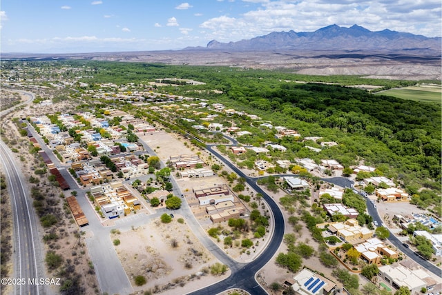 2125 Embarcadero Way, Tubac, AZ 85646 - aerial view of residential area featuring a mountain backdrop