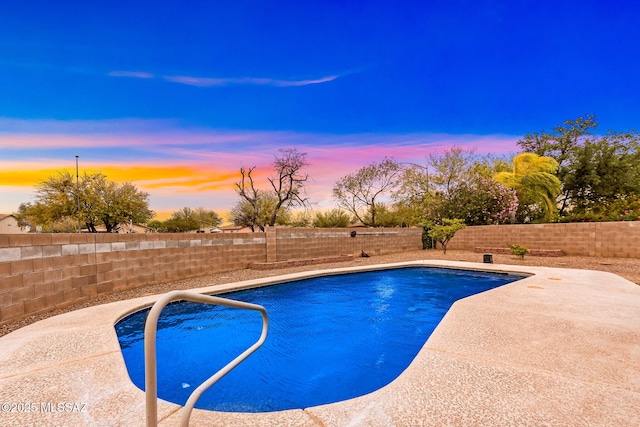 7746 S Trumpet Vine Ave, Tucson, AZ 85747 - view of swimming pool with a fenced backyard and a patio
