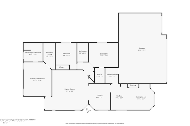 7746 S Trumpet Vine Ave, Tucson, AZ 85747 - floor plan / room layout