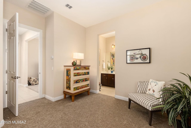 6719 W Kaibab Trl, Marana, AZ 85658 - sitting room with light carpet and baseboards