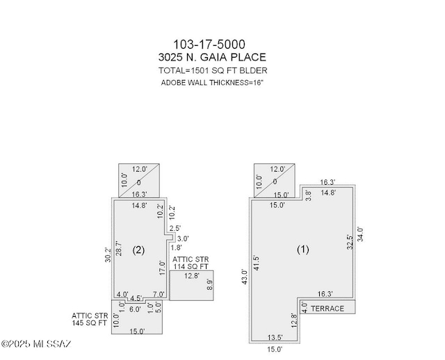 3025 N Gaia Pl, Tucson, AZ 85745 - floor plan / room layout