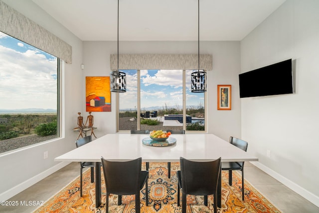 10465 E Ocotillo Rim Trl, Vail, AZ 85641 - dining space featuring baseboards and concrete floors