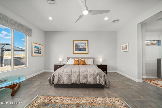 10465 E Ocotillo Rim Trl, Vail, AZ 85641 - bedroom featuring recessed lighting, baseboards, and a ceiling fan