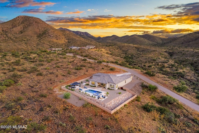 10465 E Ocotillo Rim Trl, Vail, AZ 85641 - aerial view at dusk of a mountain view